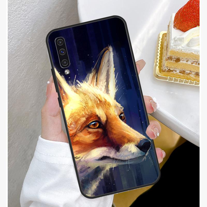 Watercolor Painting The Fox Phone Case For Samsung Galaxy A50 A70 A02S A20S A21S A52S A12 A32 A52 A72 A51 A71 Cover