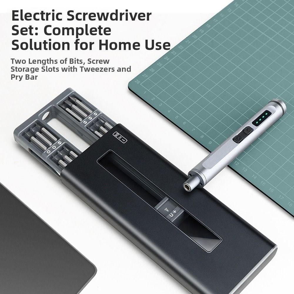 with 48 Magnetic Bits Cordless Screwdriver 50-in-1 Electric Tool Kit Electric Screwdriver Set