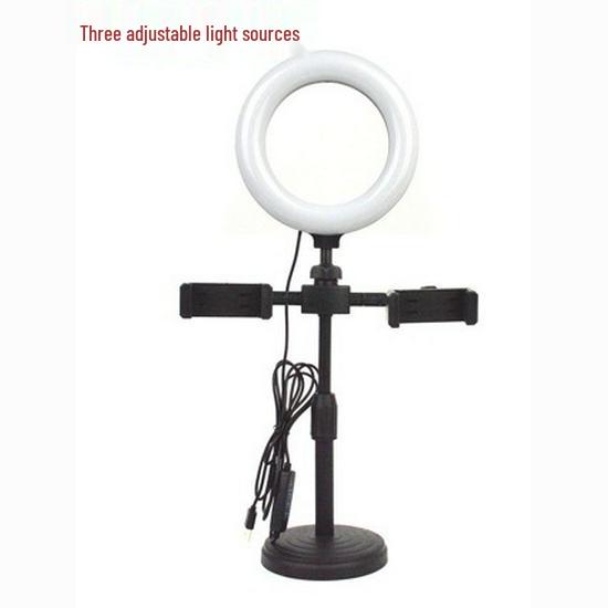 LED Clip Ring Light with USB, Detachable Bracket, and Desk Lamp Conversion