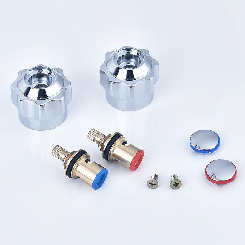 1pcs/2pcs Hot & Cold Tap Top Head Faucet Cover Chrome Plated Replacement Set Kitchen Bathroom Faucets Handle Plastic