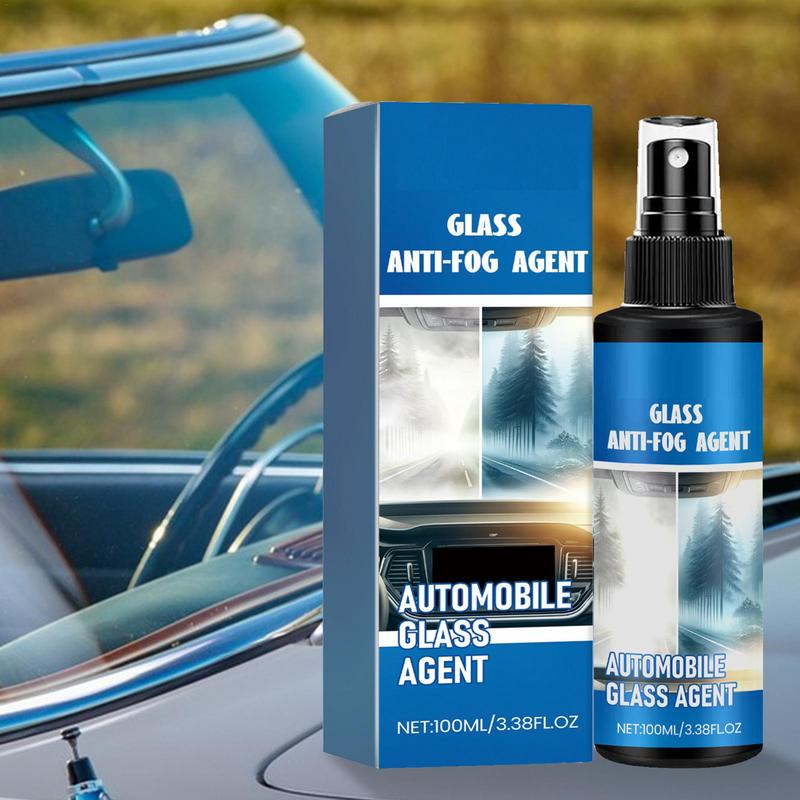 100 ml Autoglas-Antibeschlagmittel Autoglas-Ölfilmreiniger Auto-Windschutzscheiben-Defogger mit Handtuch Autowaschzubehör