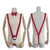 Men's Santa Claus Cosplay V-Neck Lingerie Bodysuit with Suspenders