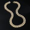Hip Hop 15mm Chain Baguette Stones Iced Out Rapper Necklace For Men Women Miami Cuban Chain Bracelet Fashion Charm Jewelry Gift