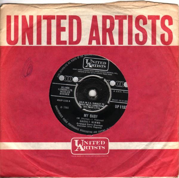 

7inch Record GARNET MIMMS - My Baby UP1153 United Artists 1966 UK Soul/Funk Used