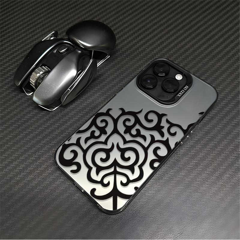 Minimalist Art Totem Pattern Phone Case For iPhone 17 Pro Max  16E 15 14 13 12 11XR XS MAX 7 8 PLUS MINI INS Luxury Matte Cover