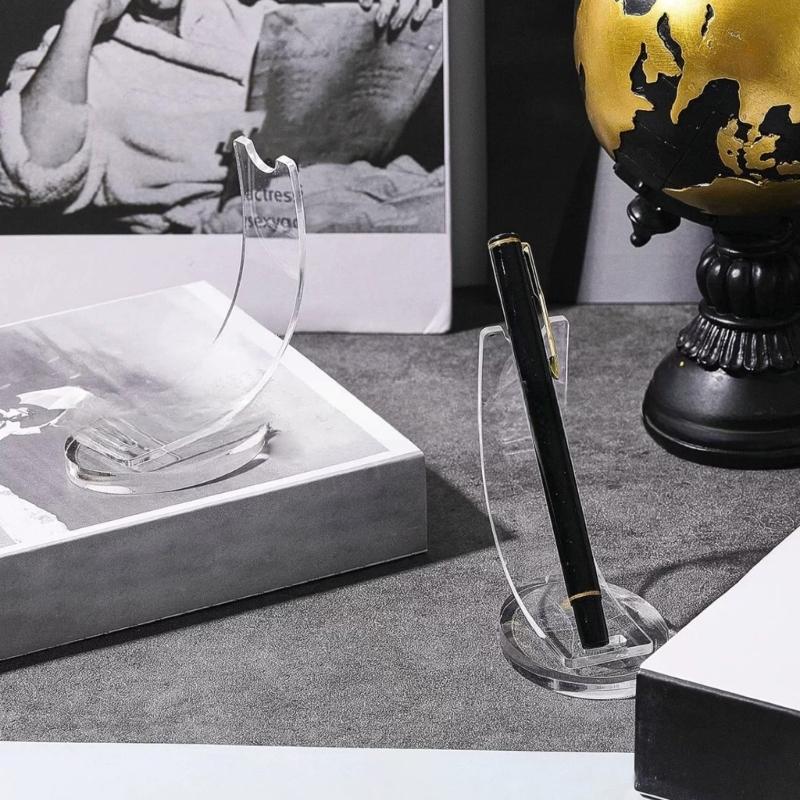 Pen Stand Acrylic Pen Holder Display Stand Practical Makeup Brush Rack Organizer for Home School Office or Store Use