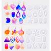 Geometric Earring Mold DIY Necklace Pendant Flower Crystal Epoxy Resin Molds