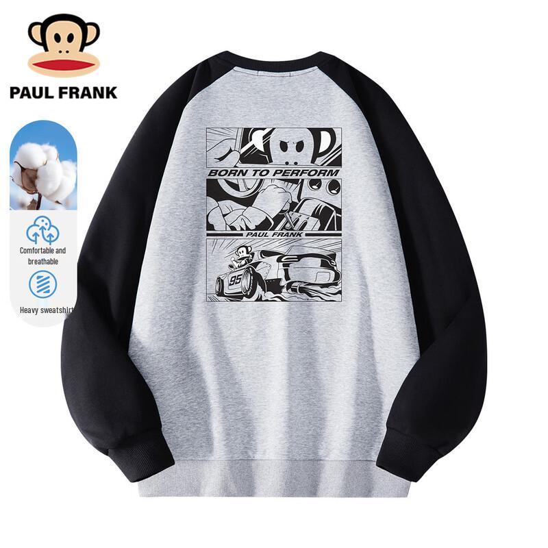 Paul Frank Men s Raglan Sleeve Graphic Sweatshirt L