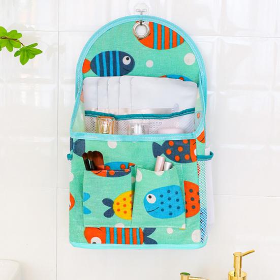 Bolsillo Colgante Mano de Obra Fina Impermeable Algodón Lino Patrón Lindo Estampado Bolsita para Detrás de la Puerta para el Hogar