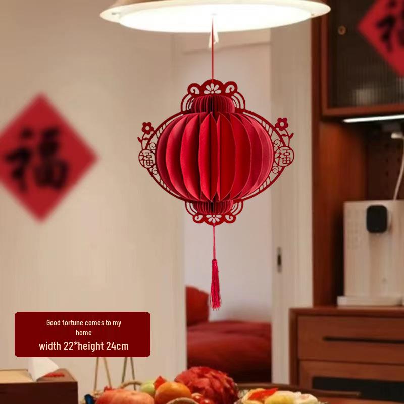 3D Horse Year Chinese Lantern Honeycomb Hanging Ornament for 2026 Spring Festival