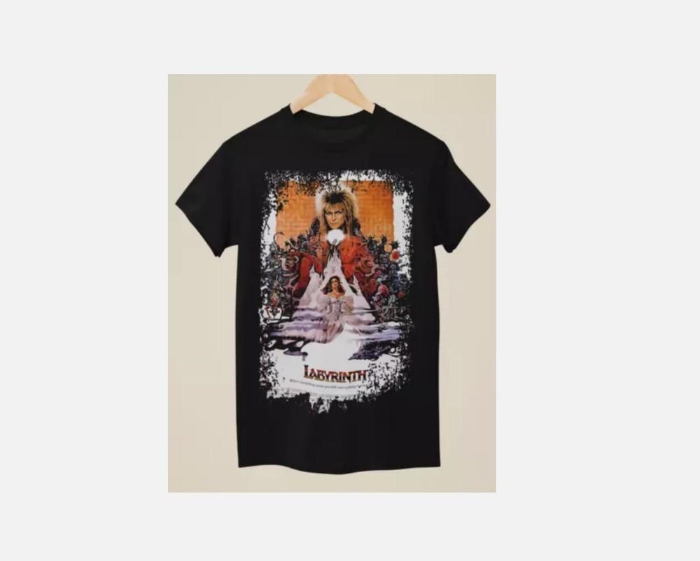 Labyrinth - Movie Poster Inspired Unisex Black T-Shirt Unisex T-Shirt L