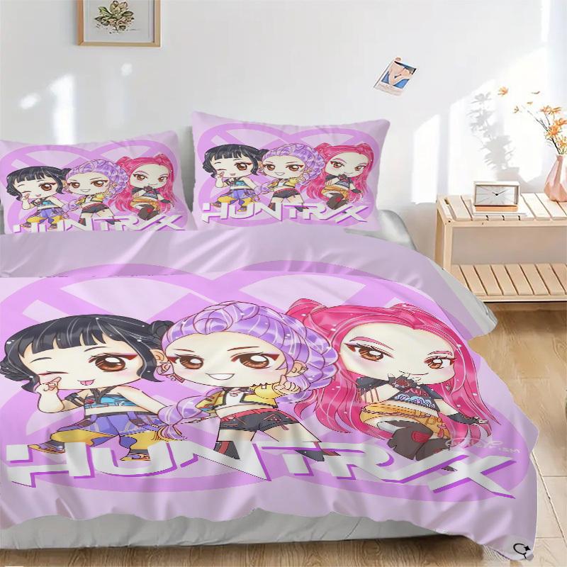 

Постельное белье HUNTRX Chibi Artwork - 3 предмета, пододеяльник, подарок для спальни, без наполнителяB120 135x200cm