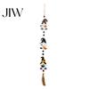 Festive Wall Hanging for Living Room Halloween Beaded Sign, Witch Pumpkin Bat Pendant Garland Decorative Bead Strings Parties Door, Spooky Home Party