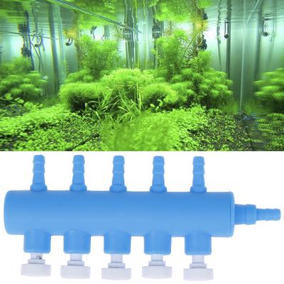 1 Pc Aquarium Fish Tank 5 Holes Air Pump Plastic Water Tube  Control Valve