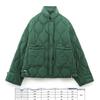 Giacca Trapuntata in Cotone da Donna Inverno 2024 - Moda Street Style, Cappotto a Maniche Lunghe