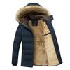 Heren waterdichte capuchon bontkraag parka jas jas heren herfst mode casual parka's heren winter warm