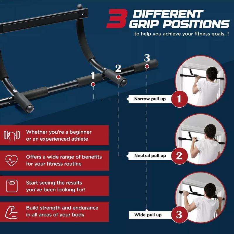 Klimmzugstange Türrahmen Einhängbar Körperfitness Trainingsstange Indoor Hängestange Fitnesstrainer Heimgerät für Heim-Fitnessstudio
