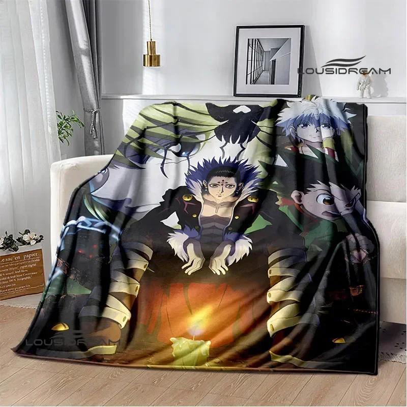 HUNTER×HUNTER Cartoon Printed blankets Picnic blanket Flange Warm blanket Home travel blankets bed linings birthday gift