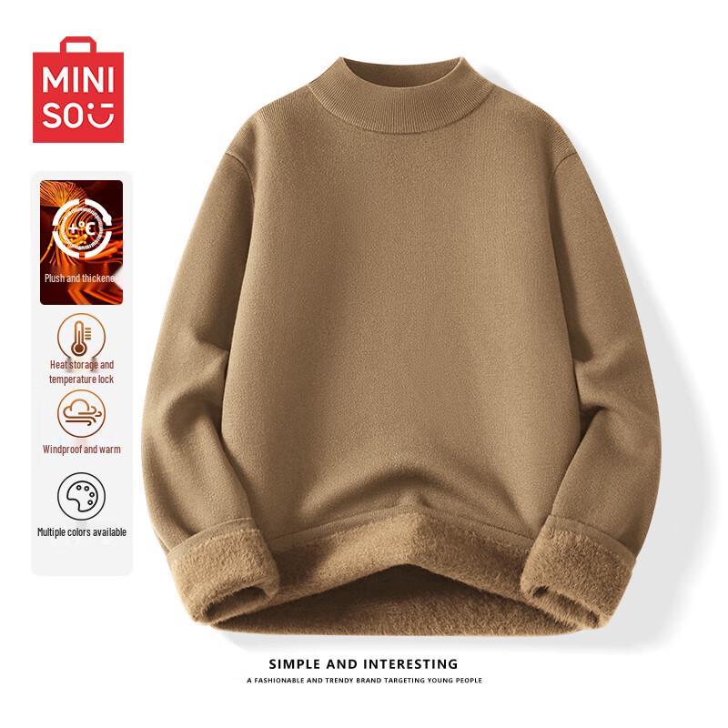 MINISO Men's Thick Thermal Turtleneck Sweater