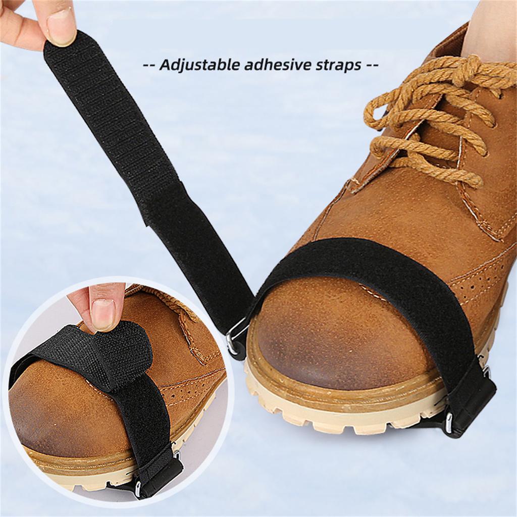 Portable Anti-Slip Seven Tooth Ice Cleats Anti Slip Winter Spikes For Shoes Universal Size 30-45 for Winter Hiking Snow Trekking