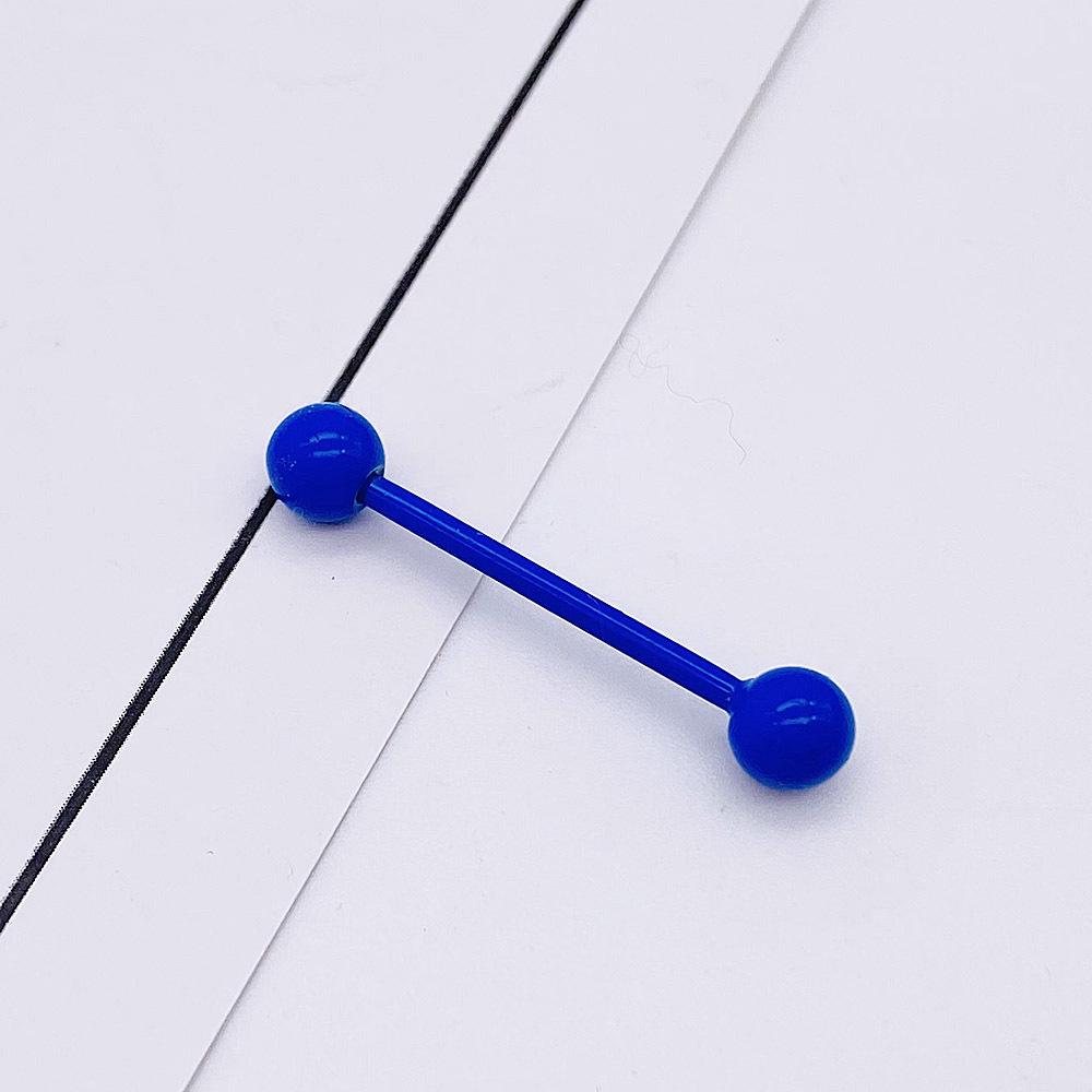 Stainless Steel Tongue & Nipple Ring with 10 Colors, Popular European & American Cartilage Piercing Jewelry