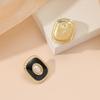 European American Trendy Square Geometric Pearl Earrings with High-End Oil Dropping Design