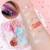 6Pcs/Set Sparkly Colorful Body Nail Glitter Gel Eyeshadow Sequin  Face Body Decorations