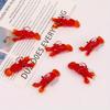 1PC Red Lobster Mini Figurine Pendant Cute Charms Crayfish Prawn Shrimp Tiny Statue Ornaments Aquarium Decor Supplies