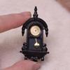 Hand Made Mini Metal Clock Vintage Copy With Functional Adjustable Hands For Doll house Furniture Decoration