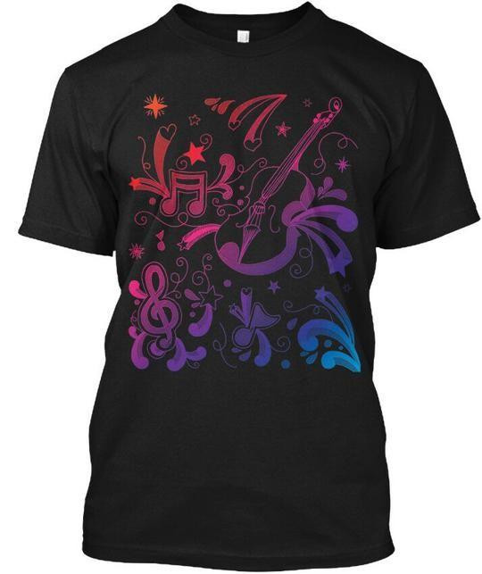 My Pretty Music Violin For Girls Woman Musician T-Shirt Made in USA S to 5XL
