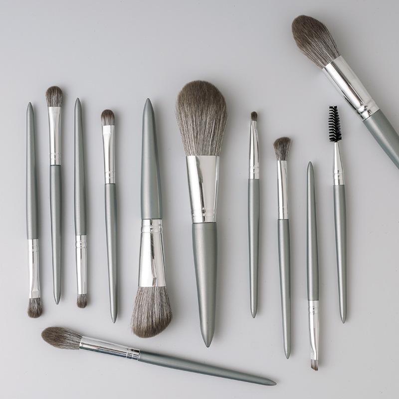 Fancy Coincidence 12-Piece Makeup Brush Set: Super Soft Powder, Eyeshadow, Line & Highlight Brushes
