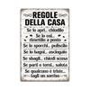 Putuo Decor 1pc Italian Vintage Metal Tin Sign Wall Art Decor for Home Farmhouse Living Room Shop Gift7.9x11.8Inches
