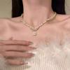 "Angel Tears" Light Luxury Temperament Pearl Necklace Women's New Fashion High-end Wing Pendant Collarbone Chain