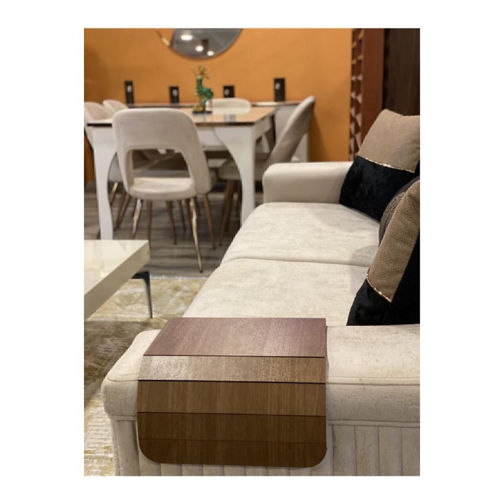 Sofa Edge Wooden Foldable Side Table Placemat Sofa Edge Portable Sofa Tray