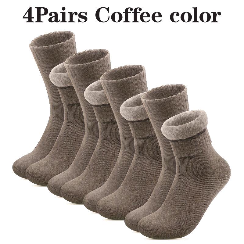 Men's Autumn and Winter Super Thick Plush Socks 1/2/4/6/8/10/15/20Pairs of Outdoor Casual Warm and Cold Resistant Mid Tube Socks