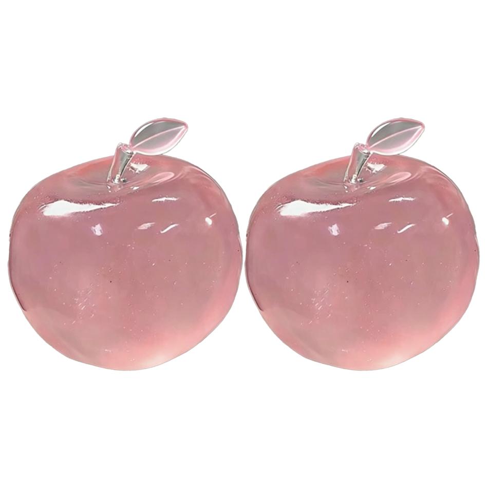 Smooth Texture Crystal Apple Stress Ball, Ultra-Thin Soft Skin Sensory Toy, Offi Relaxation Anxiety Relief Gift