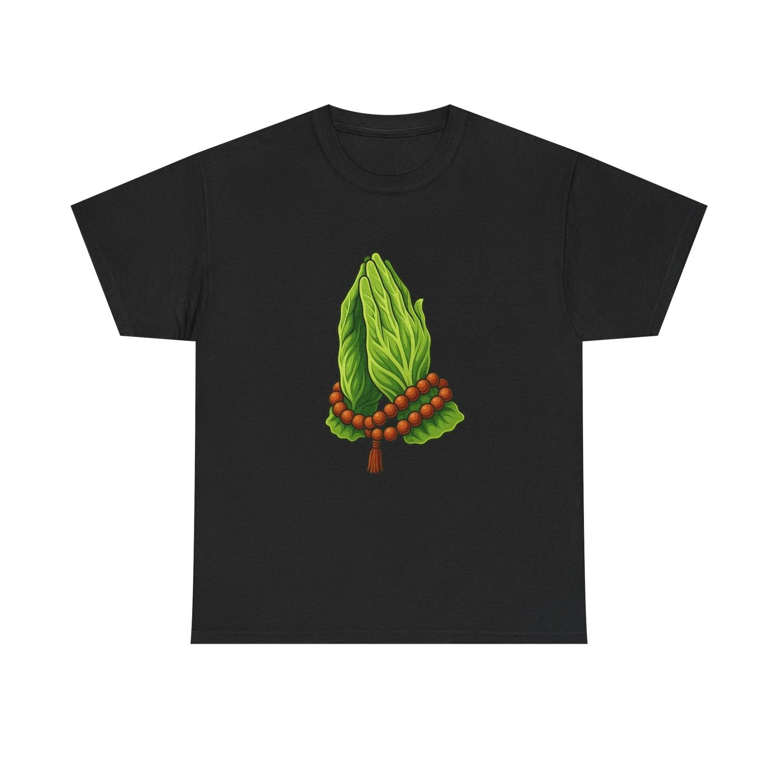 let s pray lettuce pray tee prayer beads round neck cotton short sleeve tee 4XL