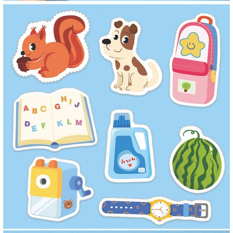 Kids Early Education Diy Quiet Book Paper Cutting Matching Puzzle Toy