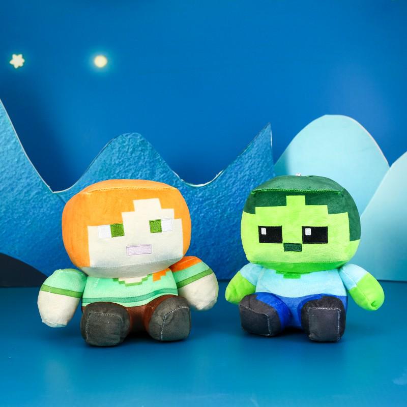Minecraft Creeper & Steve Plush Toys - Game Claw Machine Doll Gift