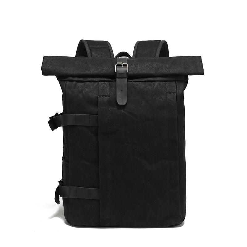 

Ретро-рюкзак из холста и кожи Crazy Horse для занятий спортом на открытом воздухе, путешествий и учебы