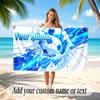 Soccer Theme Beach Towel Personalized Custom Name & Text Soft Quick Dry Beach Towel for Swimming Travel