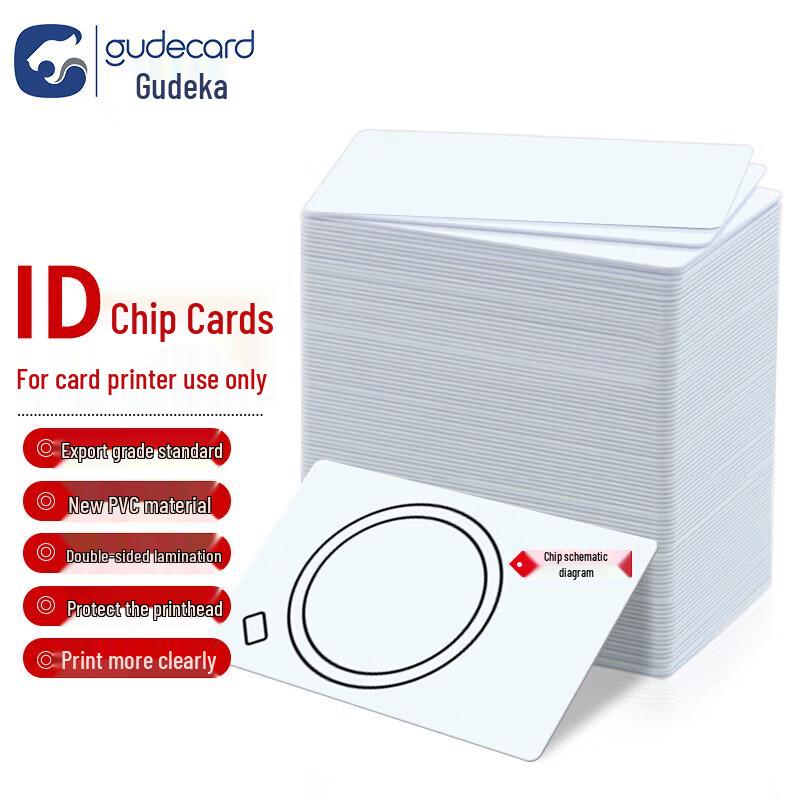 Gudecard TK28 Double-Sided Laminated ID White Cards