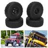 4PCS 1.9inch RC Crawler Rubber Tires 12 Hole Aluminium Alloy Wheels Hub Replacement for SCX10 1/10