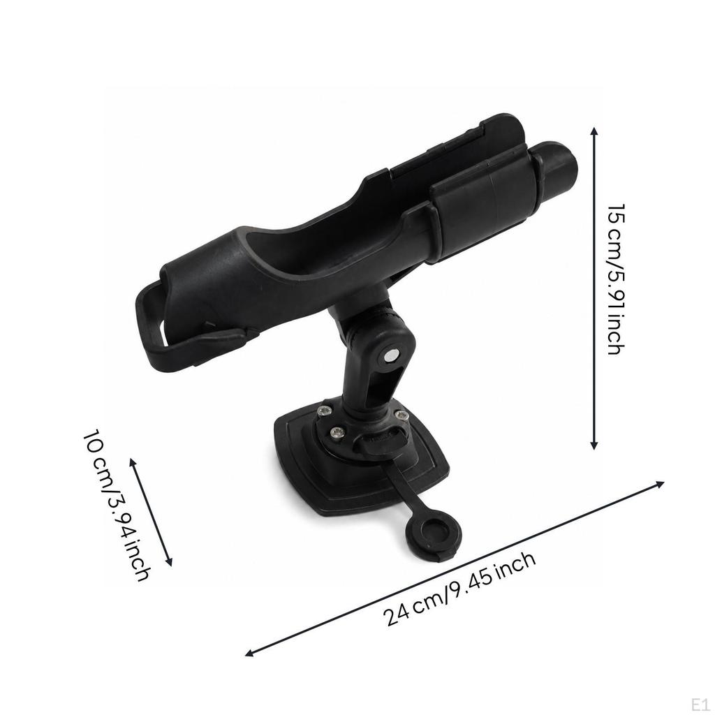 Fishing Rod Holder Adjustable with Swivel Base Universal Mounting Kit for Anglers,