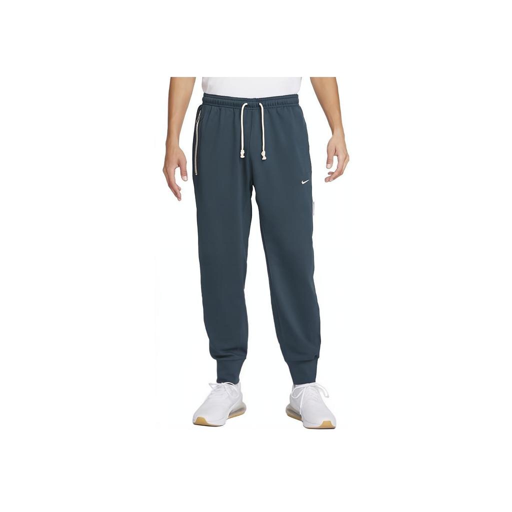 Nike Dri-Fit Standard Issue Solid Logo Drawstring Knit Sports Pants Men Bottoms Deep-Jungle-Green FB6813-328