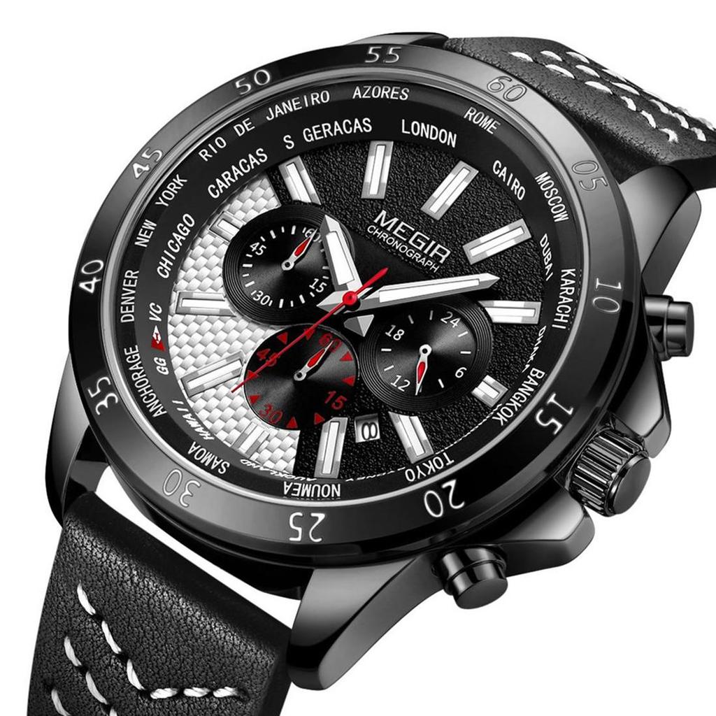 Erkek Kol Saati MEGIR Watch Men Fashion Sport Quartz Mens Watches Top Brand Luxury Military Watch Relogio Masculino Zegarek Mesk