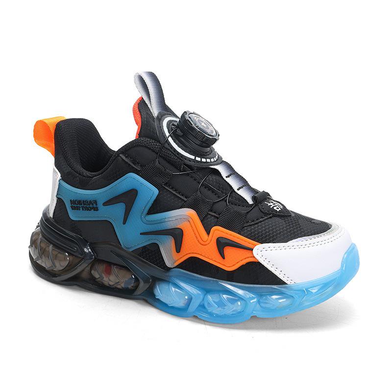Boys' Autumn Waterproof Leather Sports Shoes with Soft Sole & Rotating Buckle