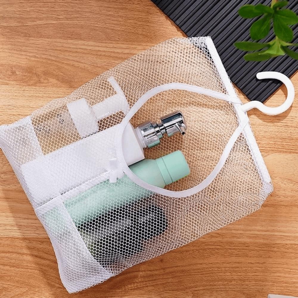 3PCS Breathable Mesh Storage Basket Quick Dry Clothespin Mesh Bag Makeup Organizer Wardrobe