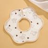 Class A Newborn Baby Saliva Towel Crepe Waterproof Petal Bib Autumn Winter Children Eating Cartoon Cotton Bib