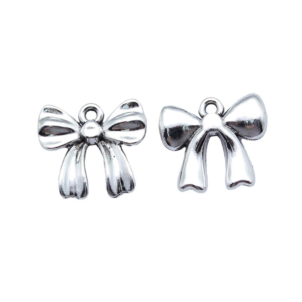 Pendants Bow With Crown Charms For Princess Themed Jewelry Making Alloy